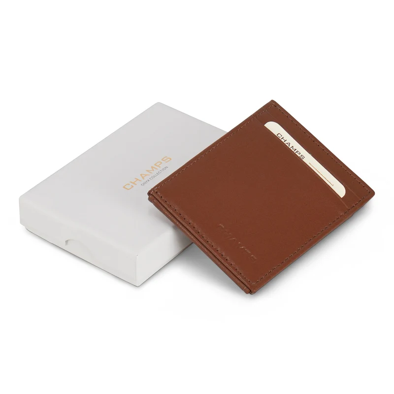 Onyx / Leather Mag Hybrid Card Holder *Drop Ship*