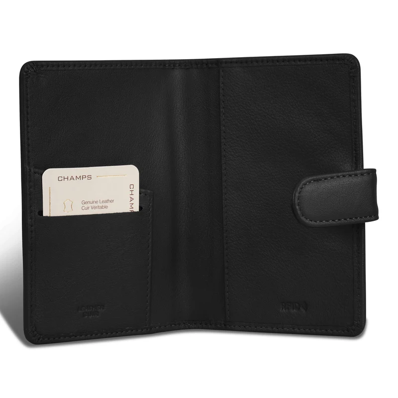 Onyx / Leather Passport Case *Drop Ship*