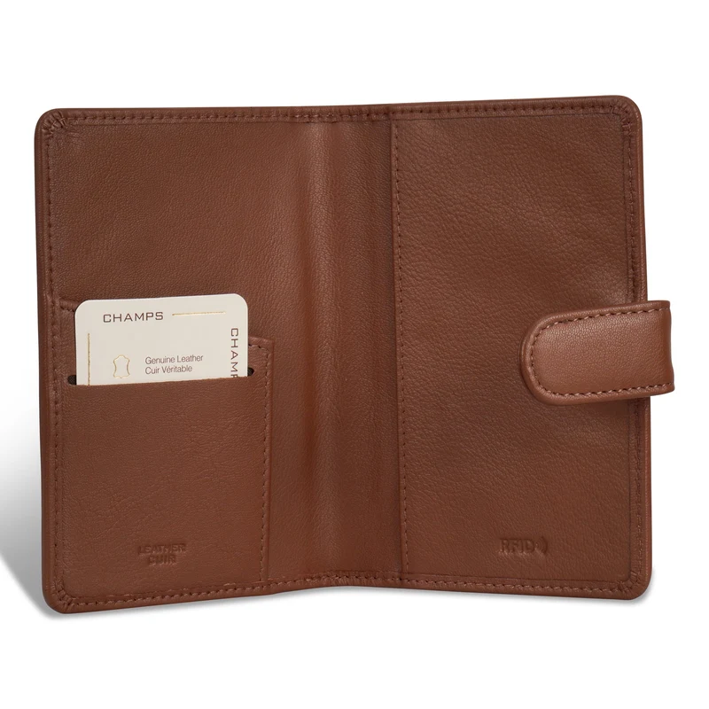 Onyx / Leather Passport Case *Drop Ship*