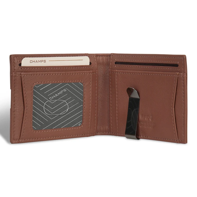 Onyx / Leather Bi-Fold Clip Wallet *Drop Ship*