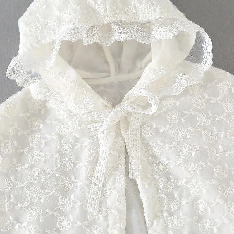 Poncho Blanc Bébé