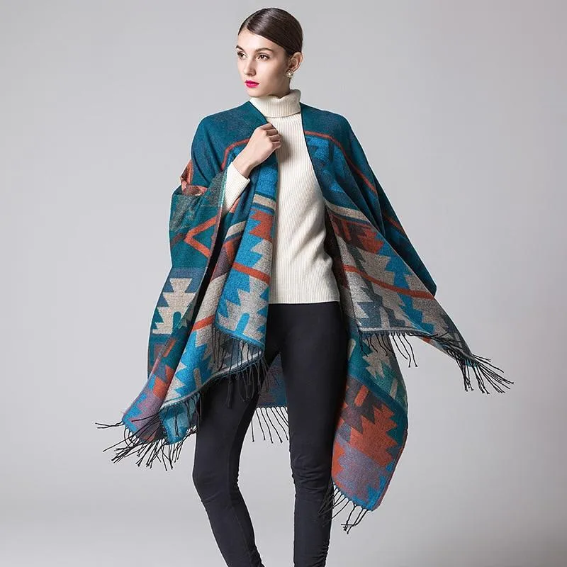 Poncho Long Femme