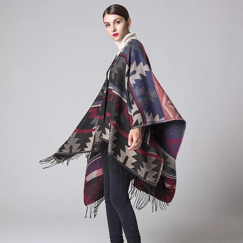 Poncho Long Femme