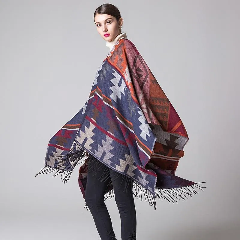 Poncho Long Femme