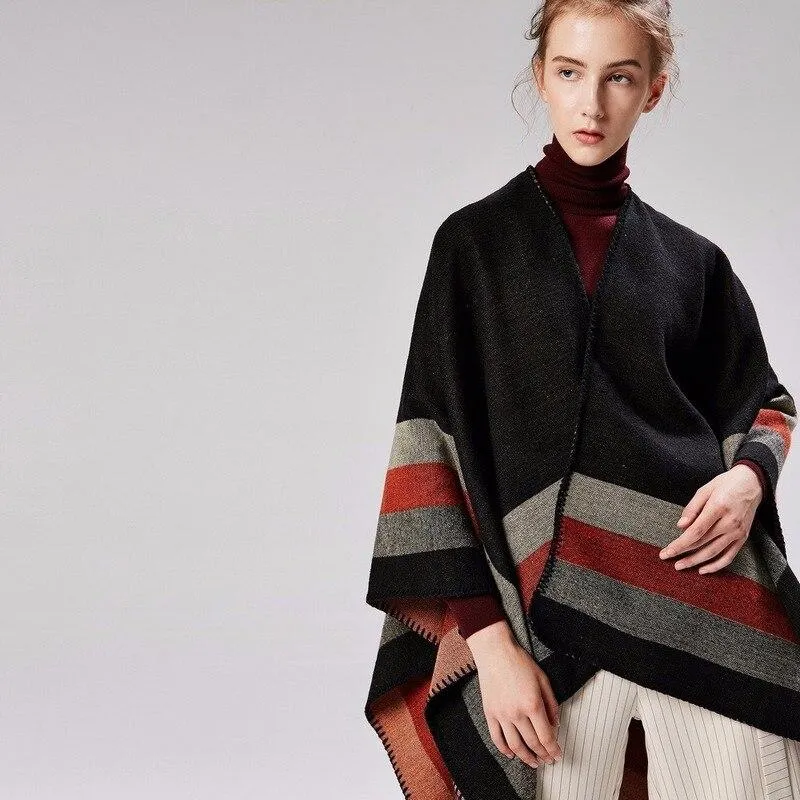 Cape Poncho Femme Hiver