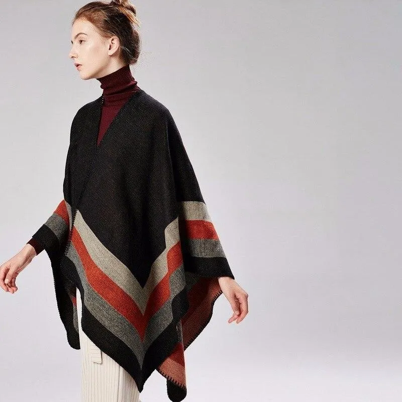 Cape Poncho Femme Hiver
