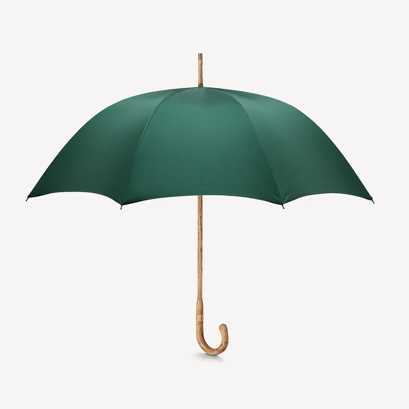 Parapluie en noyer pour homme - Vert jaguar