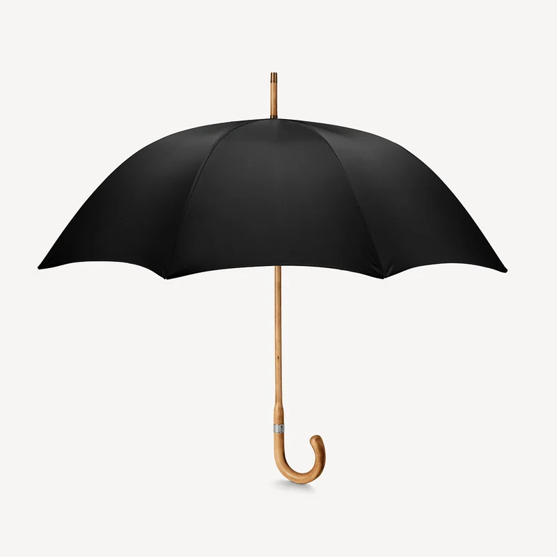 Parapluie en érable pour homme - Noir