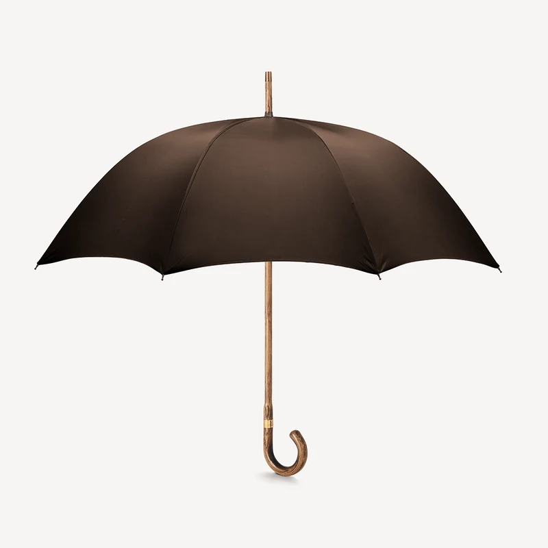 Parapluie en chêne pour homme - Marron
