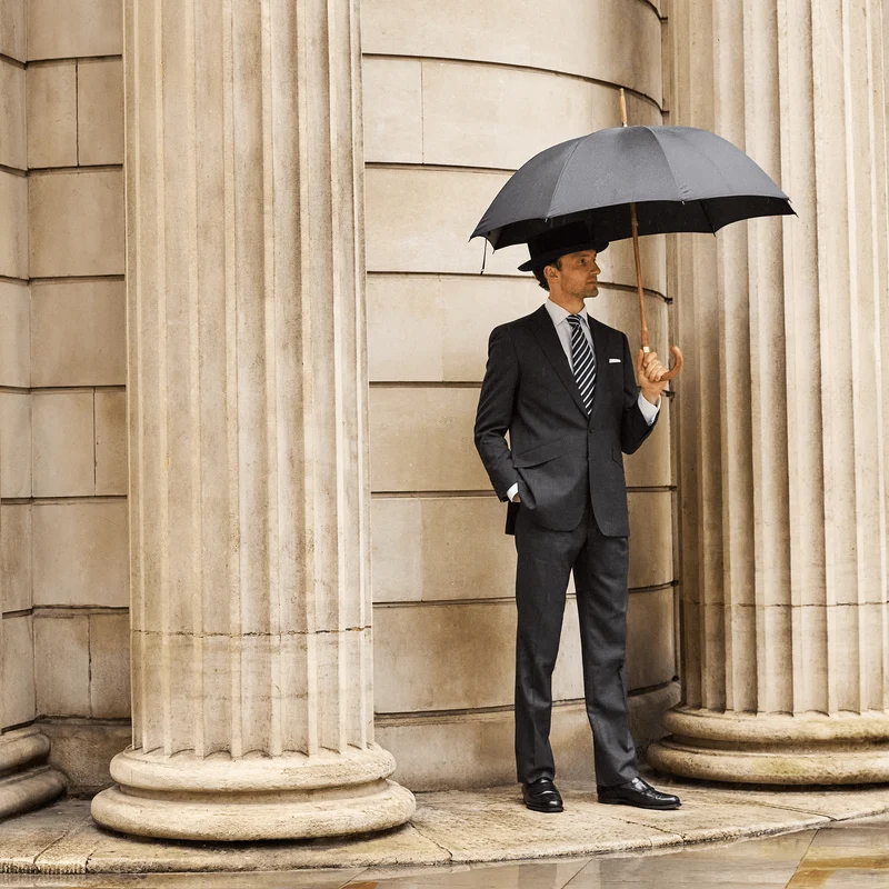 Parapluie en chêne pour homme - Marron