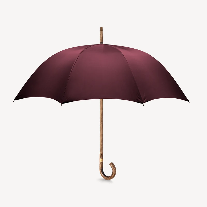 Parapluie en chêne pour homme - Bordeaux