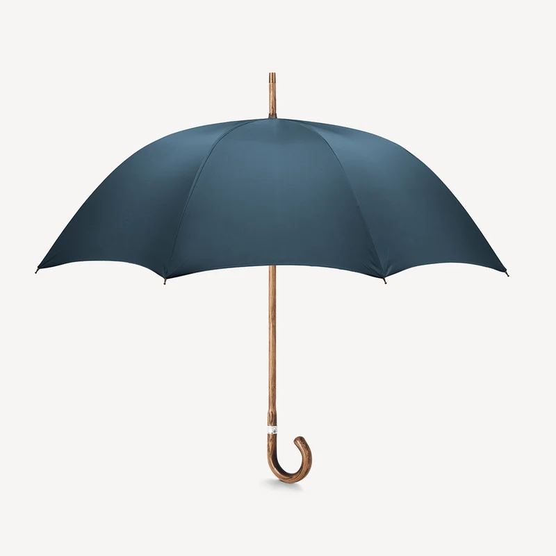 Parapluie en chêne pour homme - Bleu marine français
