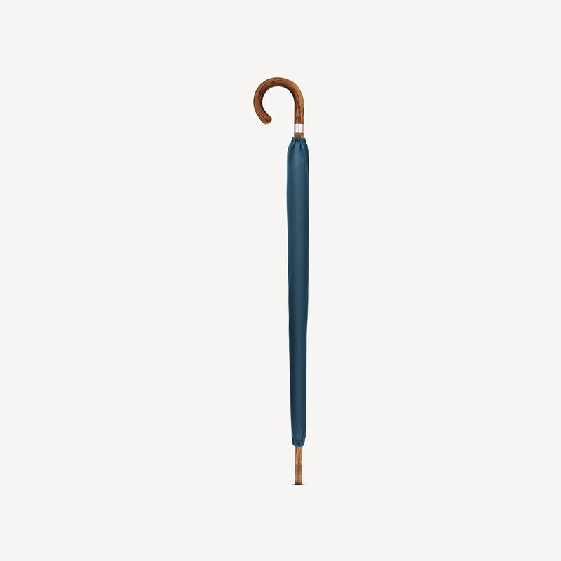 Parapluie en chêne pour homme - Bleu marine français