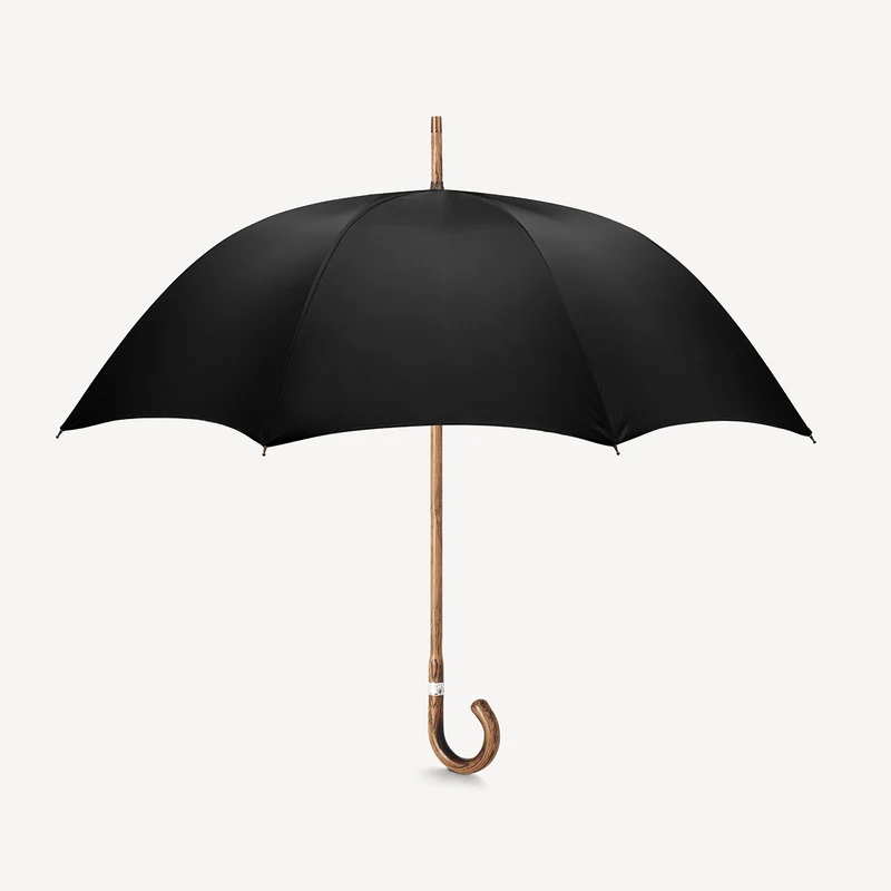 Parapluie en chêne pour homme - Noir