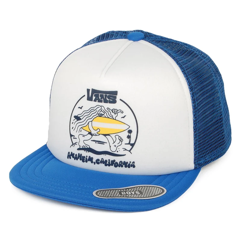 Casquette Trucker Enfant Where's The Beach blanc-bleu roi VANS