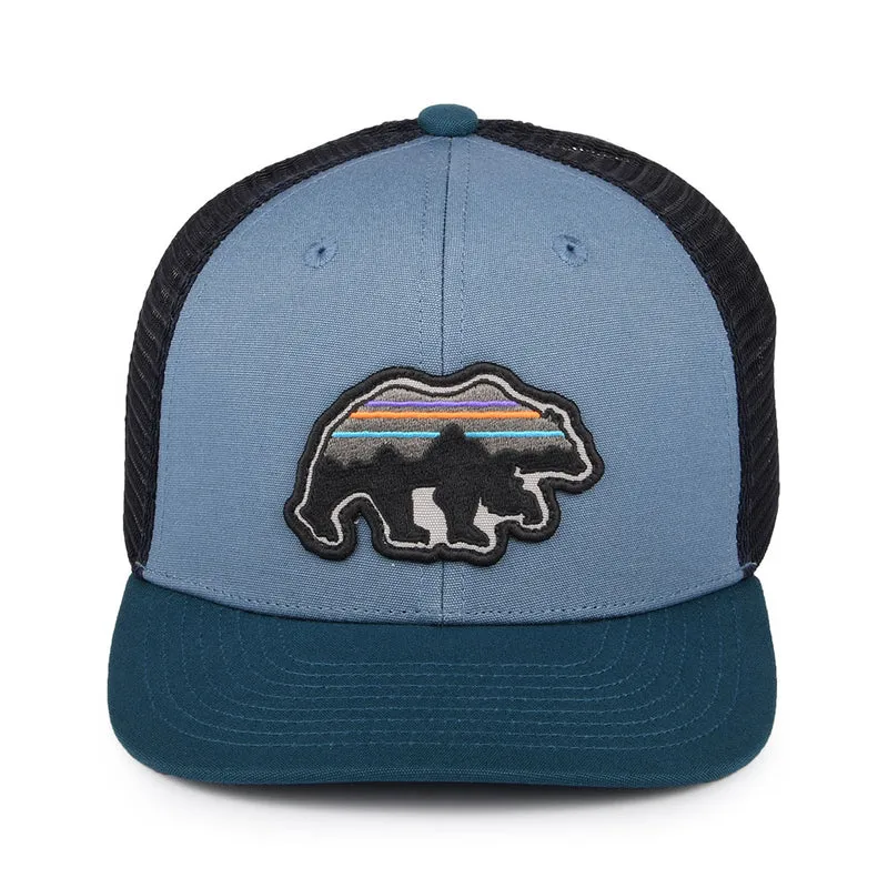 Casquette Trucker Enfant en Coton Bio Back for Good Bear bleu PATAGONIA