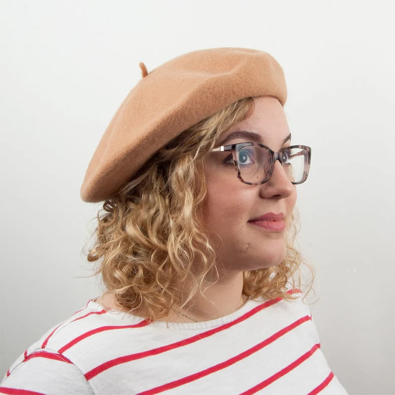 Béret Tendance en Laine camel - VENTE EN GROS - 200