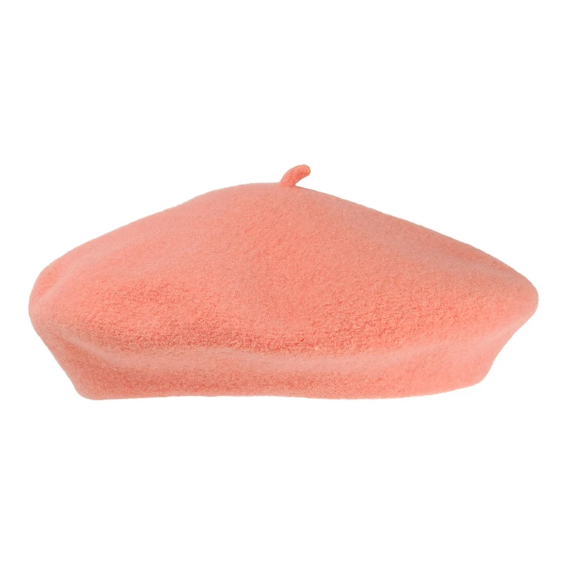 Béret Enfant en Laine Mérinos Petit Basque corail LAULHÈRE