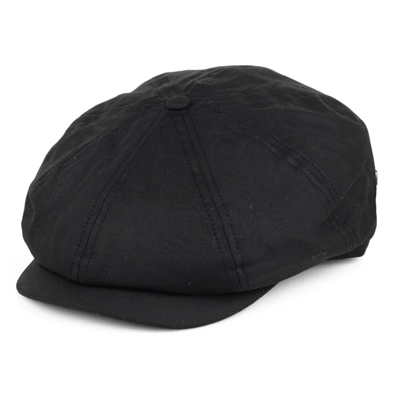 Casquette Gavroche en Coton Ciré British Millerain noir JAXON & JAMES - VENTE EN GROS