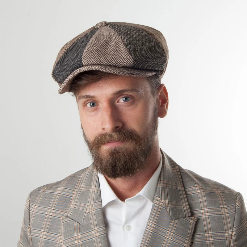 Casquette Gavroche à Chevrons Patch multicolore JAXON & JAMES - VENTE EN GROS