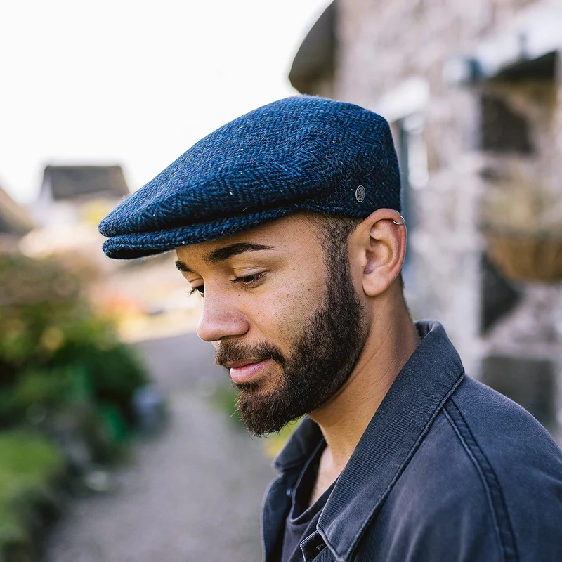 Casquette Plate Brooklyn bleu marine JAXON & JAMES - VENTE EN GROS