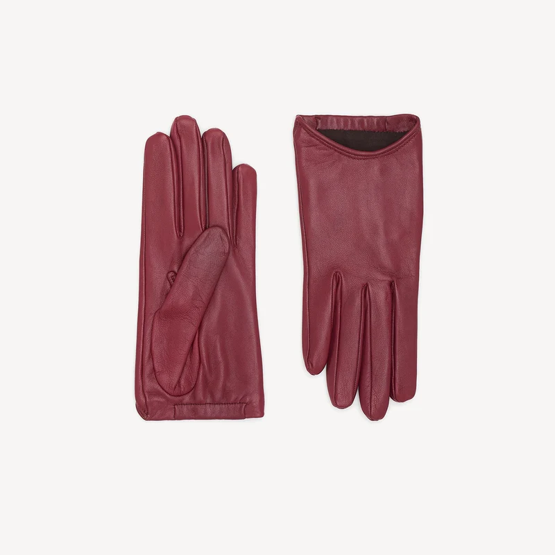 Gants en cuir pour femme - Bordeaux
