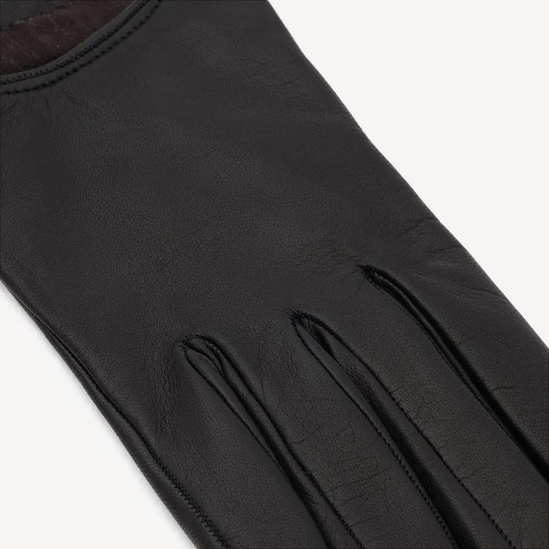 Gants en cuir pour femme - Noir
