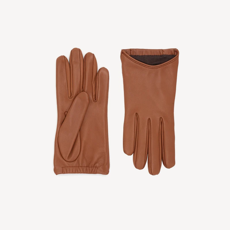 Gants en cuir femme - Cognac