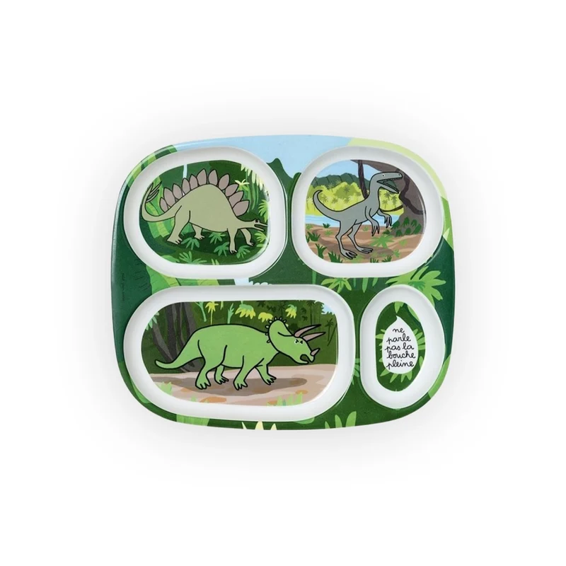 Petit Jour Plateau 4 compartiments - Dinosaures