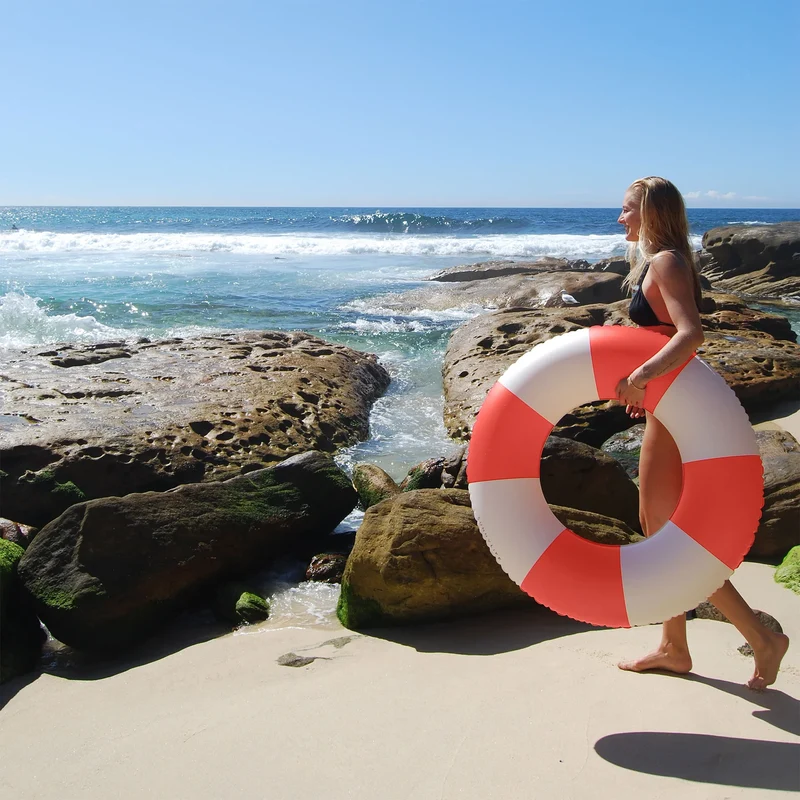 Sunnylife Bouée gonflable XL - Rayures