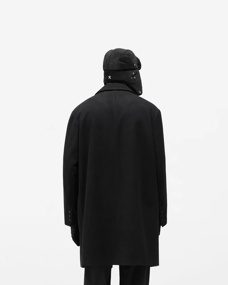 Relaxed Overcoat - Jet Black