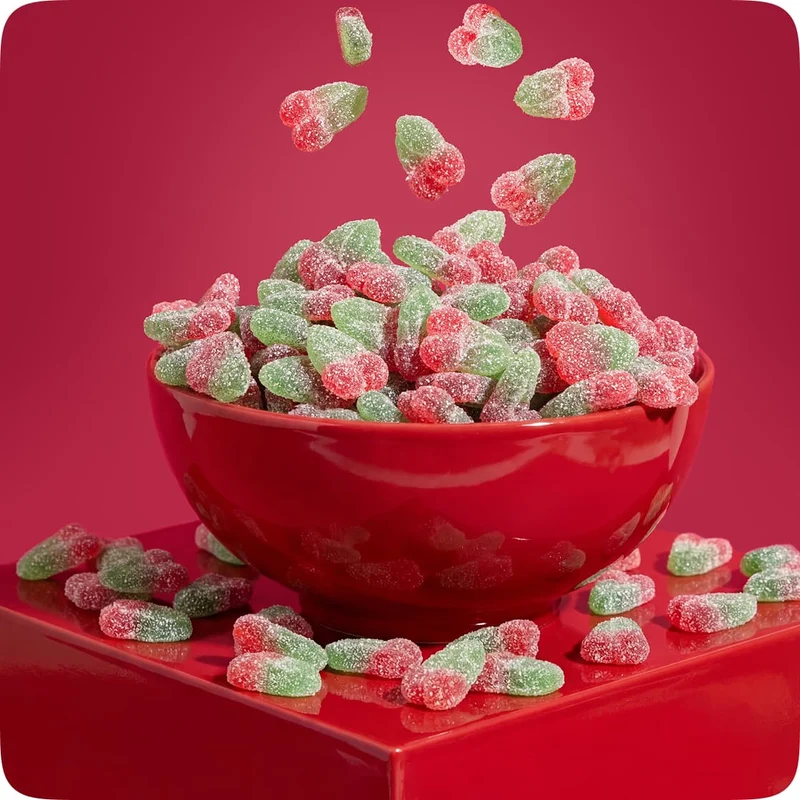 Bonbons cerises acidulées sans sucre
