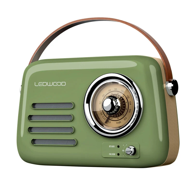 Enceinte Bluetooth + radio rétro portable