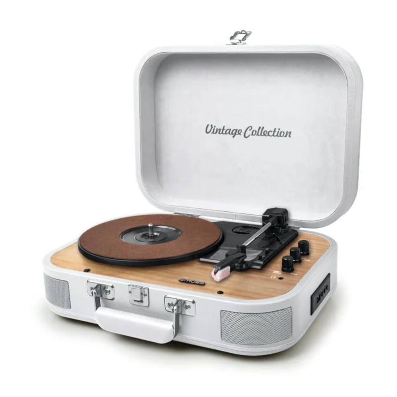 Tourne-disques vinyles Bluetooth - blanc