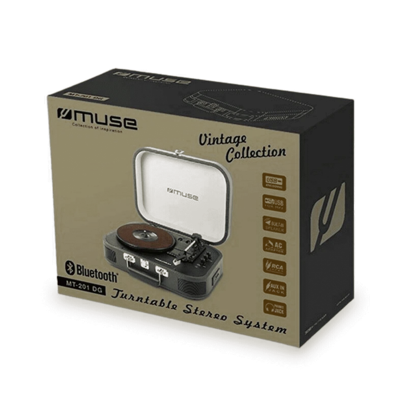 Tourne-disques vinyles Bluetooth - vieux rose