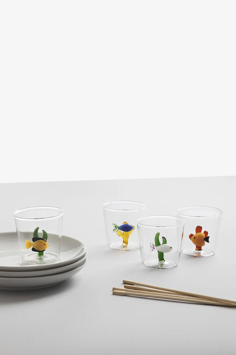 Ichendorf Marine Garden Verre - Poisson Jaune & Corail Ambre