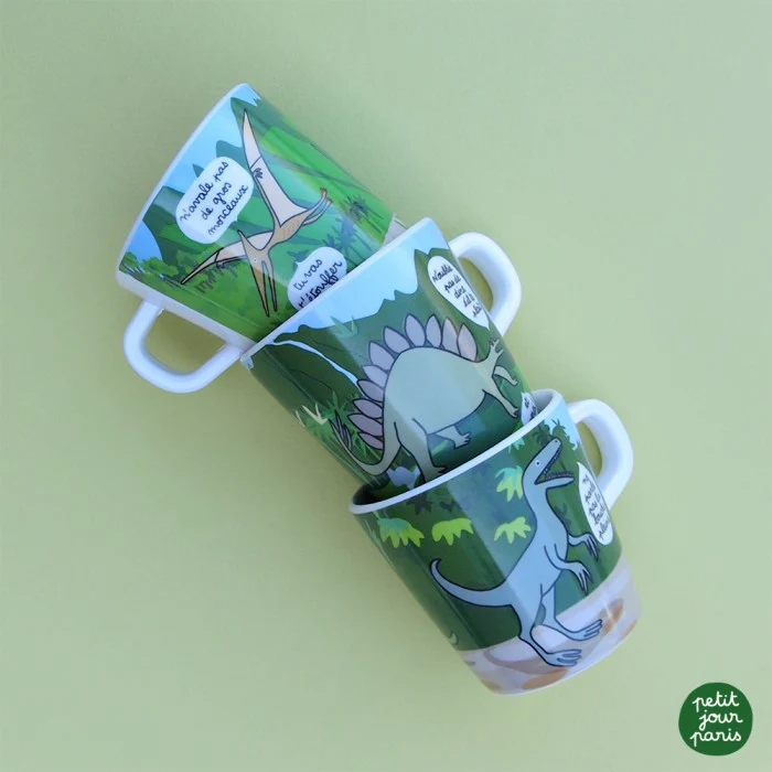 Petit Jour Mug - Les Dinosaures "Mâche bien"