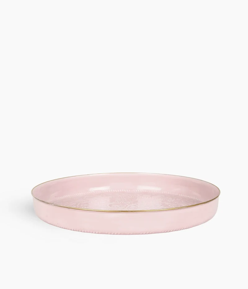 Plateau Berbère Ø 35 cm - rose clair