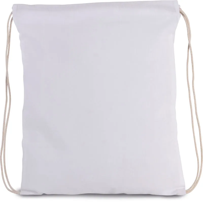 Petit sac à dos en coton bio avec cordelettes