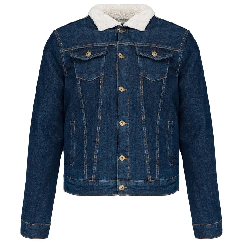 Veste denim doublée sherpa homme