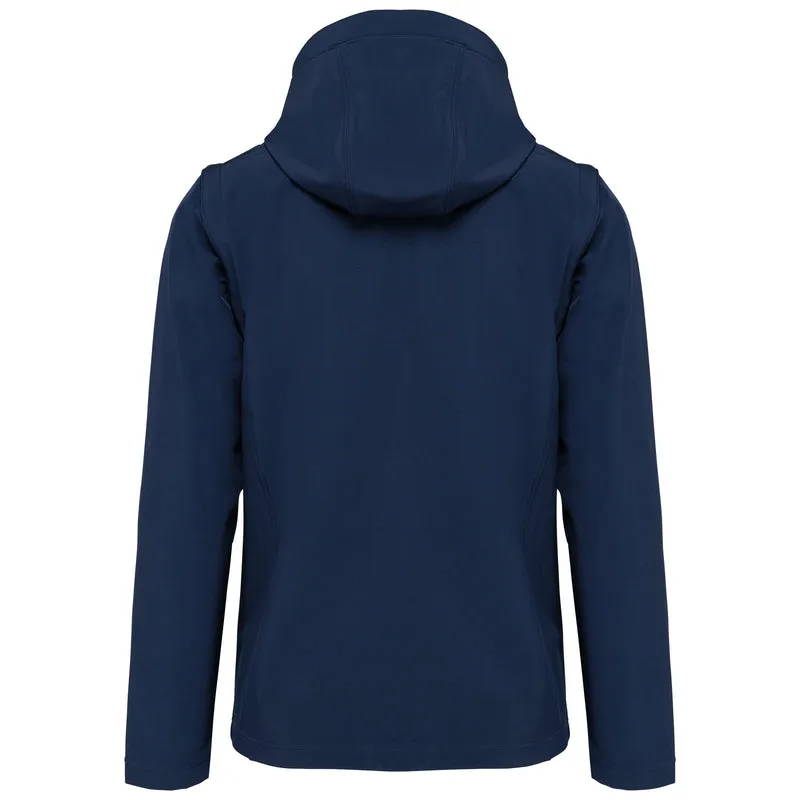 Veste Softshell 3 couches à capuche avec manches amovibles unisexe