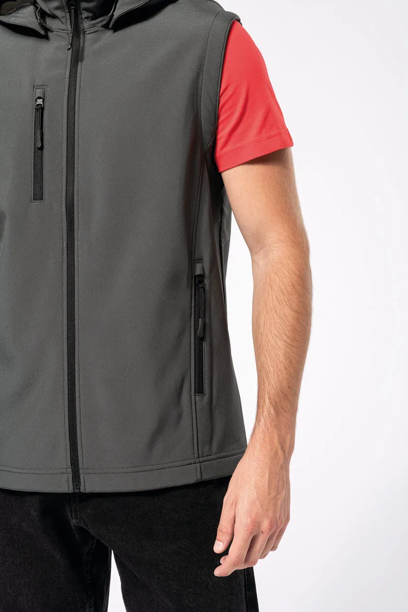 Veste Softshell 3 couches à capuche avec manches amovibles unisexe