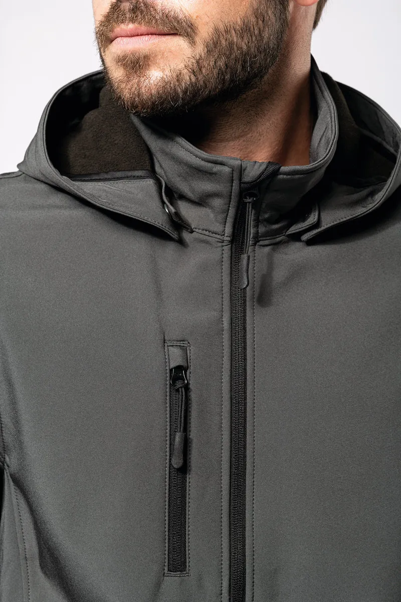 Veste Softshell 3 couches à capuche avec manches amovibles unisexe