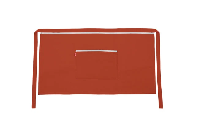 TABLIER COURT ROUGE