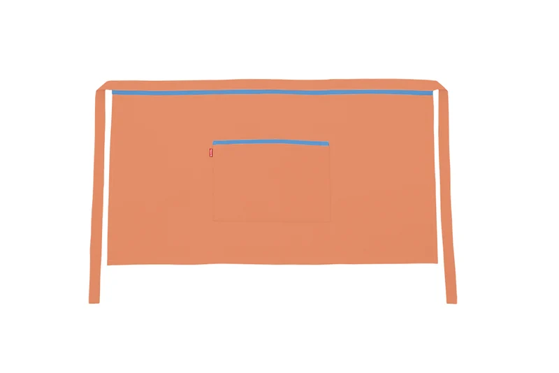 TABLIER COURT ORANGE CLAIR