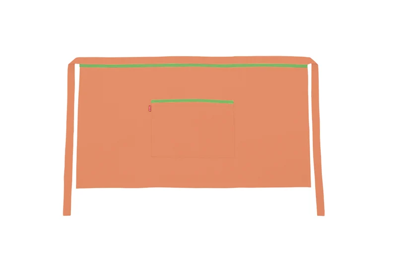 TABLIER COURT ORANGE CLAIR