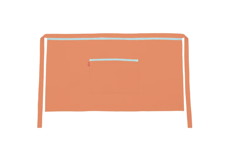 TABLIER COURT ORANGE CLAIR