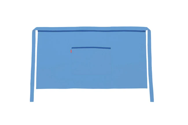 TABLIER COURT BLEU CIEL