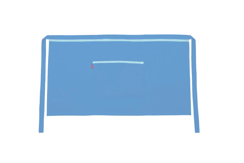 TABLIER COURT BLEU CIEL