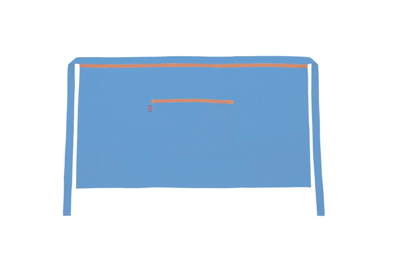 TABLIER COURT BLEU CIEL